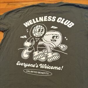 WELNESS CLUB Goodie Works John Lewis Graphic Shirt Tennis Ball Racquet Health